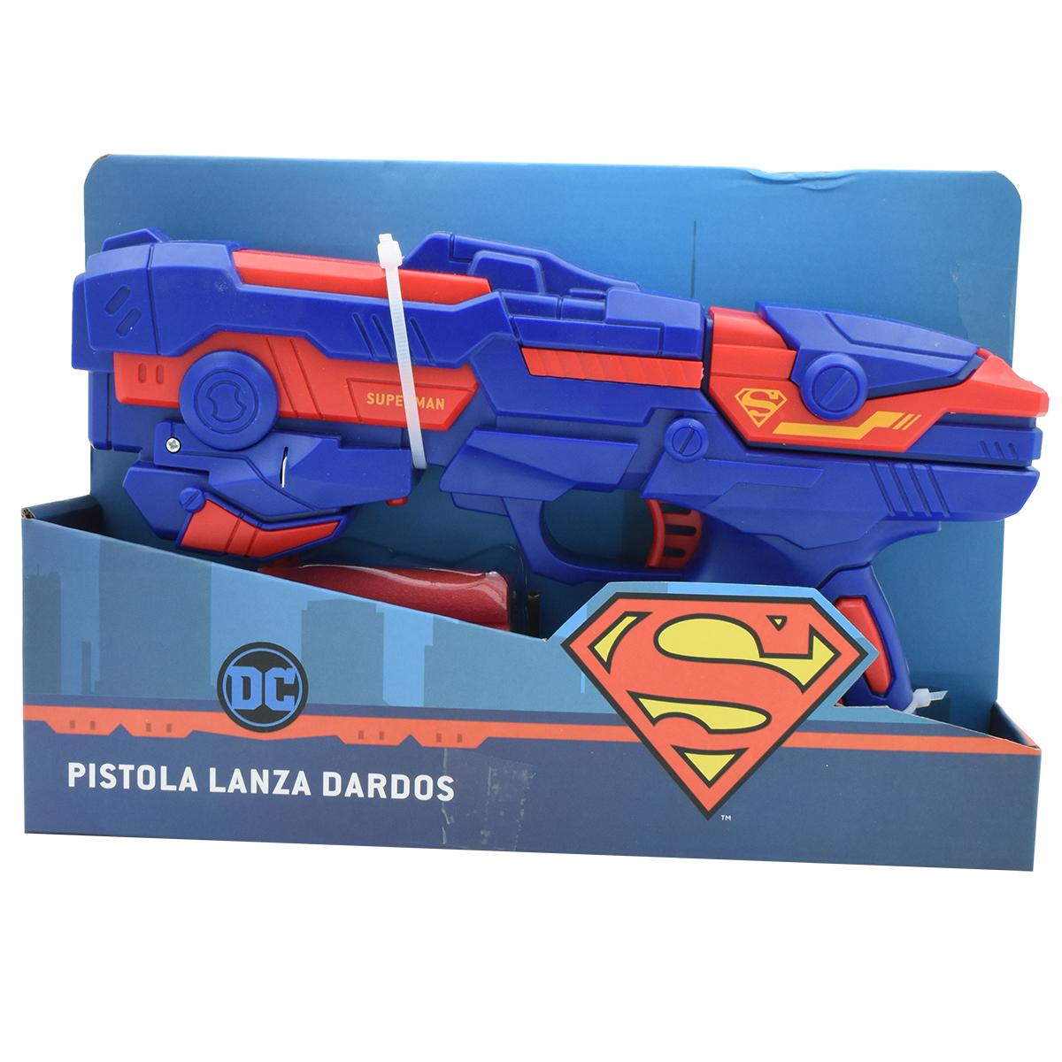 Pistola Lanza Dardos con Luz Superman