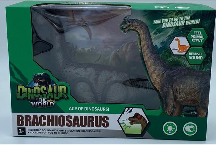 Dinosaurio en Caja a Pilas