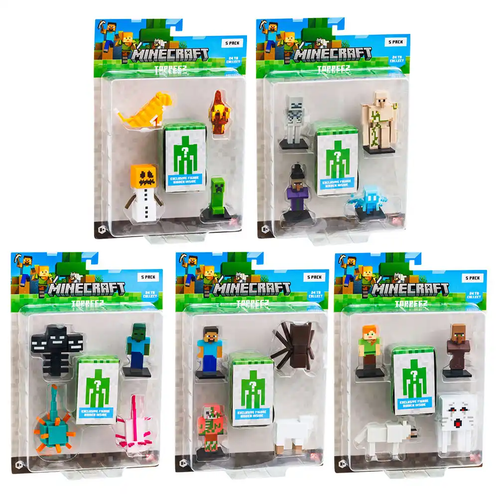 Minecraft 3D 5 Figuras