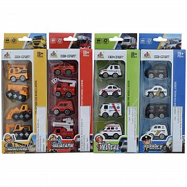 Set x4 Autos de Metal 4 Modelos 
