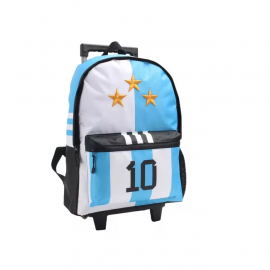 Mochila Campeones del  Mundo Celeste AFA 17