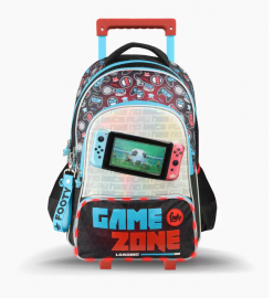 Mochila Carro Game Zone Con Luz 18