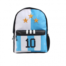 Mochila Campeones del  Mundo Celeste AFA 17