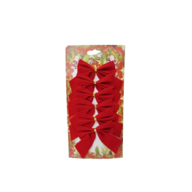 Adorno Moño Rojo 9 cm x6