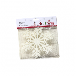 Adorno Navideño Copo de Nieve Blanco